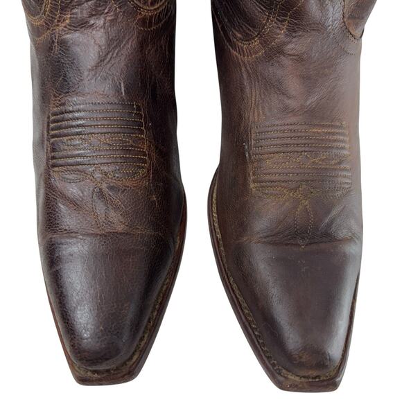 Shyanne Loretta Western Boots Women 9.5B Brown Leather Cowgirl Pointed Snip Toe - Picture 3 of 11